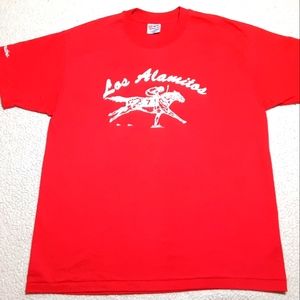 Vintage Single Stitch Los Alamitos Racetrack Red Tshirt XL